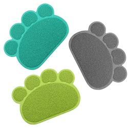 CocoStore Easy to Use Dog Puppy Pet Cat Dish Bowl Feeding Food Mat Paw Shape PVC Placemat Wipe Clean