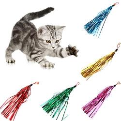 N/ hfjeigbeujfg Squeak Toys,Molar Chew Play Toy Dog Cats Puppy Pet Cat Teaser Wand Sound Paper Bell Replacement Head Bite Interactive Play Toy - Blue