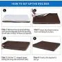 Senmipy Orthopedic Memory Foam Dog Bed for Large Dogs, 2-Layer Thick Waterproof Extra Large Jumbo Dog Bed, Washable Pet Beds Mattress with Removable Cover (Extra Large, Brown)