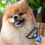 Umoonfine Dog Brush for Shedding, 2 Sided Pet Grooming Tool Undercoat Rake for Dogs & Cats, Large Extra Wide Pet Grooming Brush for Removing Shedding and Tangling, Without Pulling