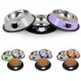 Legendog Cat Bowl Pet Bowl Stainless Steel Cat Food Water Bowl with Non-Slip Rubber Base Small Pet Bowl Cat Feeding Bowls Set of 3