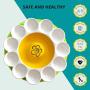 PICKIT Pets Daisy Bowl - Premium Ceramic Slow Feeder Bowls for Cats and Small Sized Dogs, Microwave and Dishwasher Safe