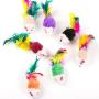 Pet Cat Chew Interactive Feather Mouse Cartoon Toy, Sarahair Cat Kitten Teaser Play Catch Colorful Plsh Mice Toy Cat Kitten Scratch Anime Dolls Toy Pet Cat Kitten Training Toy Gift Supplies 5pc Random