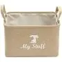 Xbopetda Canvas Dog Toy Basket Basket for Toys, Blanket, Clothes Storage-Beigi-Normal Code