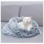 BODISEINT Cat Sleeping Bag Self-Warming Cat Bed Kitty Sack Winter Cozy Improved Sleep Small Dog Bed Mini Dachshund Chihuahua Cuddle Cave Snuggly Bed for Home & Travel (M, Gradient Gray)