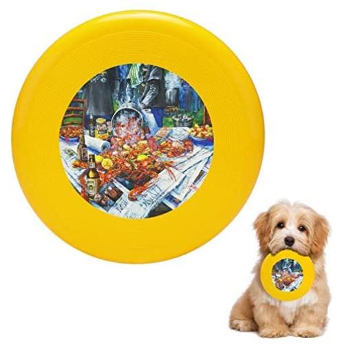 Pet Frisbee Flying Disc Dog Toy - Multifunction The Crawfish Boil Dianne Parks