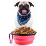 SENHAI Collapsible Travel Bowls for Dogs Cats Pets, 5 Pack Raised Bowls for Feeding Watering on Journeys Hiking Camping, Lightweight & Portable