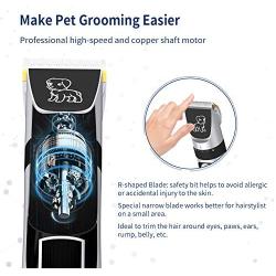 KIKKY Dog Clippers, Dog Grooming Clippers Dog Grooming Kit Electric Hair Clippers Set for Dogs Cats Pets