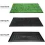 CHIFONG Dog Potty Pet Grass Pad 30'' x 20'' Dog Home Training Toilet Portable Relief System Grass Surface Dog Mat, Bite Resistant Turf Patch, Large Artificial Grass Turf Indoor Outdoor