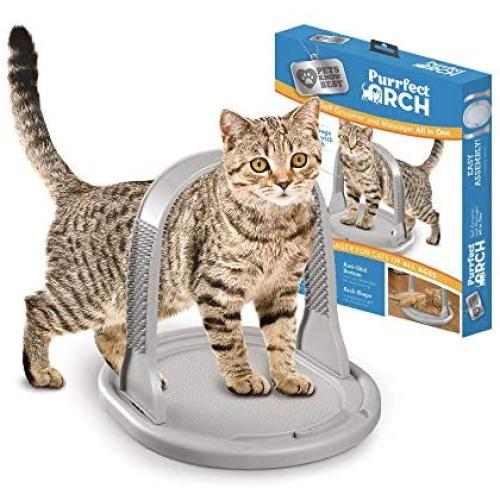 Purrfect Arch Deluxe Self Grooming and Massaging Cat Toy- Arch Brush Helps Reduce Shedding & Scratching To Keep Your Home Fur Free