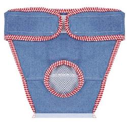 UgyDuky Female Dog Diapers for Small Medium and Large Dogs, Jean Leakproof Doggie Sanitary Panties, The Harassment of Pants and Safety Pants Breathable
