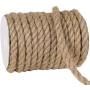 Tenn Well 12mm Jute Rope, 33 Feet 3Ply Twisted Thick and Heavy Duty Twine Rope for Cat Scratching Post, Crafting, Gardening, Home Decoration