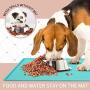 Senmipy Silicone Dog Food Mat - Waterproof Dog Bowl Mats for Food and Water Bowls, Raised Edges Non-Slip Cat Food Mat, BPA Free Pet Mats for Dog Bowls