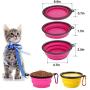 Homesun Collapsible Dog Bowl, 2 Pack Collapsible Dog Water Bowls for Cats Dogs, Portable Pet Feeding Watering Dish for Walking Parking Traveling with Free Carabiner