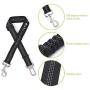 SlowTon Dog Seat Belt, 2 Pack Adjustable Pet Car Seatbelt Elastic Bungee Buffer Heavy Duty Reflective Nylon Safety Belt Connect to Dog Harness in Vehicle Travel Daily Use