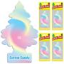 LITTLE TREES Car Air Freshener I Hanging Tree Provides Long Lasting Scent for Auto or Home I Cotton Candy, 24 Count, (4) 6-Packs