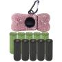 Bling Dog Poop Bag Holder with Bonus 150pcs Dog Poop Waste Bags and Metal Carabiner Clip, Bling Rhinestone Poop Bag Leash Dispenser for Pet Dog Doggy. (Pink) Bling Dog Poop Bag Holder with Bonus 150pcs Dog Poop Waste Bags and Metal Carabiner Clip, Bling Rhinestone Poop Bag Leash Dispenser for Pet Dog Doggy. (Pink)