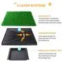 TSIANHUZY Dog Grass Pad with Tray, Artificial Turf Dog Grass Pee Pad Potty Training for Indoor Outdoor Use, Washable Replacement Potty Mat for Puppy and Small Pet - with a Pet Poop Pick-up Tool