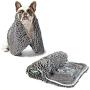 Furvoya Pet Chenille Bath Towel - Quick Drying & Super Absorbent Cloth for Dogs & Cats - Non-Dyed Grooming & Cleaning Dryer Accessories - Hand Pockets, Hanging Loop, Embroidered Paws