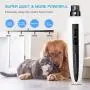 MODUS Dog Nail Grinder Electric 2-Speed with LED Light – Gentle, Painless Paws Grooming, Trimming, Shaping, Smoothing for Small Medium & Large Dogs, Cats, Rabbits - Portable & Rechargeable