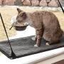 K&H Pet Products EZ Mount Up & Away Kitty Diner 12oz. Stainless/Black Mounts to Windows