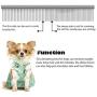 PetQoo Dog Cat Grooming Comb, 2 Pack Stainless Steel Dog Combs with Rounded Ends Teeth for Removing Tangles, Mats, Loose Hair for Long and Short Haired Dog