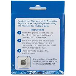 PetSafe Drinkwell Replacement Foam Filters Compatible with PetSafe Ceramic and Stainless Steel Pet Fountains, for Water Dispensers, 2 Pack - PAC00-13711