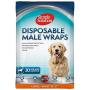 Simple Solution Disposable Dog Diapers for Male Dogs | Male Wraps with Super Absorbent Leak-Proof Fit | Excitable Urination, Incontinence, or Male Marking | Large | 30 Count