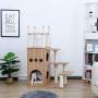 Xinyu Cat Tree Modern Cat Tower Featuring with Fully Sisal Covering Scratching Posts, Deluxe Condos and Large Space Capsule Nest