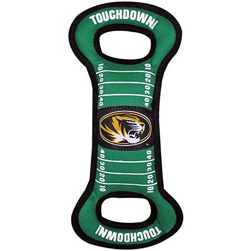 Pets First NCAA Football Field Dog Toy with Squeaker. - Missouri Tigers - for Tug, Toss, and Fetch. - Tough & Durable PET Toy