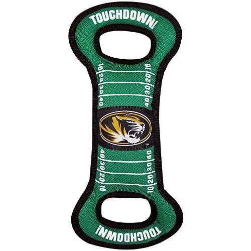 Pets First NCAA Football Field Dog Toy with Squeaker. - Missouri Tigers - for Tug, Toss, and Fetch. - Tough & Durable PET Toy Pets First NCAA Football Field Dog Toy with Squeaker. - Missouri Tigers - for Tug, Toss, and Fetch. - Tough & Durable PET Toy