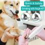 Pet Nail Grinder - Dog Cat Electric Toenail Trimmer Clipper Puppy Animal Paws Painless File Smooth Grooming Kit - 2 Speed Adjustable