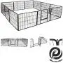 QRDA Pet Fence Folding Metal Playpen 12-Panel Exercise Outdoor Playpen 32''×24'' H QRDA Pet Fence Folding Metal Playpen 12-Panel Exercise Outdoor Playpen 32''×24'' H