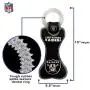 Pets First NFL Las Vegas Raiders Football Dental Tough Dog TUG Bone Toy with Built-in Squeaker Attached to a Safe Rubber Teething Toothbrush PET Toy, Team Color, (OAK-3310), 14 x 5 Pets First NFL Las Vegas Raiders Football Dental Tough Dog TUG Bone Toy with Built-in Squeaker Attached to a Safe Rubber Teething Toothbrush PET Toy, Team Color, (OAK-3310), 14 x 5