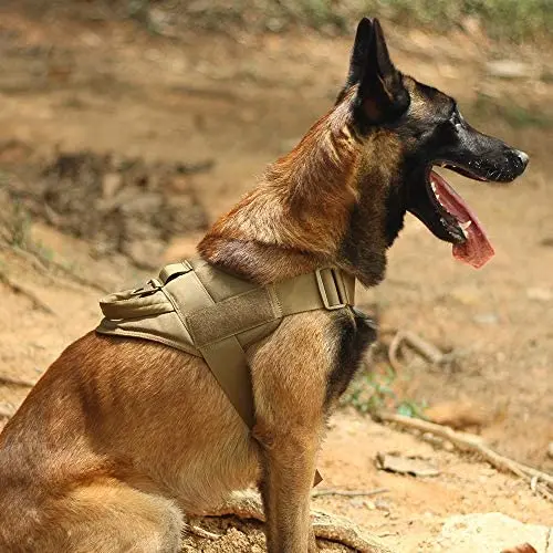 EXCELLENT ELITE SPANKER Tactical Dog Harness Training Military Patrol K9 Dog Vest Adjustable Nylon Military Dog Harness with Handle EXCELLENT ELITE SPANKER Tactical Dog Harness Training Military Patrol K9 Dog Vest Adjustable Nylon Military Dog Harness with Handle