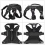 PETLOFT Big Dog Harness, Soft Texture Adjustable No Pull Dog Harness with Stainless Steel Rings, Adjustable Outdoor Training for Dogs Reflective Vest Harness, Easy Control for Small Medium Large Dogs