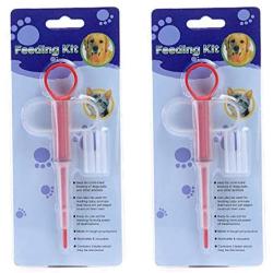 LIXIN Pet Medicine Feeder (2 Pack) Cat Dog Puppy Soft Tip Medical Feeding Versus Control Rods，Pet Pill Dispenser Suit