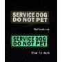 jujupups Glow in Dark and Reflective Dog Patches， Service Dog ，in Training， do not Pet， Tags for Hook and Loop Patches Vests and Harnesses (Service Dog DO NOT PET, 6X2 inch)