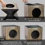 Heated Cat House, pentnf Upgraded Heating Cat Houses for Outdoor Cats and Small Dogs, A Waterproof Collapsible Indoor Cat House Kitty Shelter