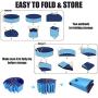 penban PVC Foldable Pet Swimming Pool, Collapsible Dog Pet Pool Bathing Tub Kiddies Pool for Dogs Cats and Kids