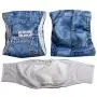 JoyDaog Jean Belly Bands for Small Dog Diapers Male Reusable Puppy Wrap Pack of 3