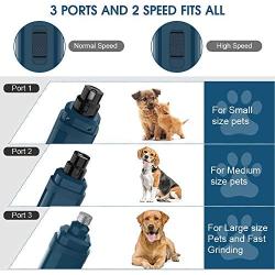 VESSTT Dog Nail Grinder Upgraded Electric Pet Paw Clipper Trimmer Quiet with 2 Speed Regulation Pet Nail Grinder Electric Nail File for Large Medium Small Dogs and Cats