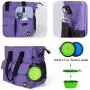 Teamoy Dog Travel Bag, Week Away Dog Supply Tote Bag, Included 2 Silicone Collapsible Bowls, 1 Food Carrier, 1 Water-Resistant Placemat