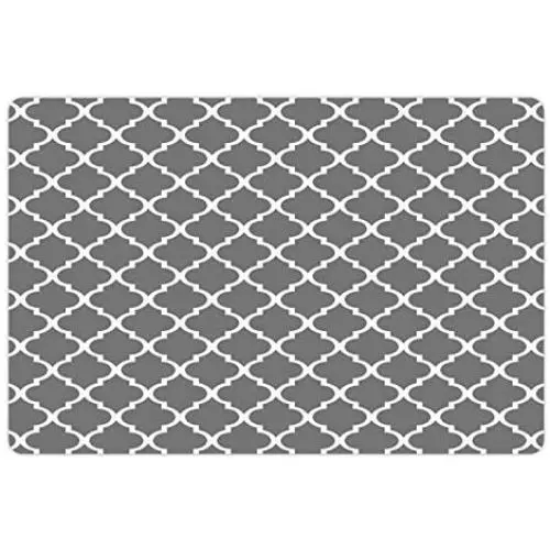 Ambesonne Pet Mat for Food and Water, Rectangle Non-Slip Rubber Mat for Dogs and Cats Ambesonne Pet Mat for Food and Water, Rectangle Non-Slip Rubber Mat for Dogs and Cats