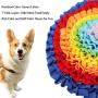 Capslpad Snuffle Mat for Dogs Small Large,21.5'' Round Nose Work Pet Mat Slow Feeding Mat Dog Sniffing Foraging Training Pad Puppy Puzzle Toys (Multi-Color)