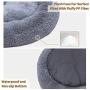 Plush Dog Bed Soft Orthopedic Anti Anxiety Dog Bed Round Self Warming Pet Bed for Small Medium Large Dogs Donut Calming Bed Cozy Fluffy Cat Sleeping Cushion Bed Machine Washable(23/30/36)