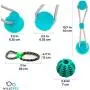Set of 3 Interactive Dog Toys Dogs, Pet Chew Toy with Suction Cup, Pet Rope Toy, Teeth Cleaning and Feeder Dog Toy, Durable, Self-Playing, Pet Ball Toy for Tugging, Pulling, Chewing, Playing, ball dog