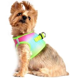 Ultra Choke Free Step in Reflective Dog Harness American River Ombre Rainbow