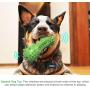 iBune Dog Chew Toy, Dog Toys, Dog Teeth Cleaning Stick, Squeaky Dog Chew Toothbrush Toys Natural Rubber Dental Care Chewing Cleaning Stick for Small Medium Dogs (Green)