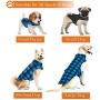 AOFITEE Reversible Dog Cold Weather Coat, Waterproof British Style Plaid Winter Pet Jacket, Warm Cotton Lined Vest Windproof Collar Outdoor Apparel for Small Medium and Large Dogs